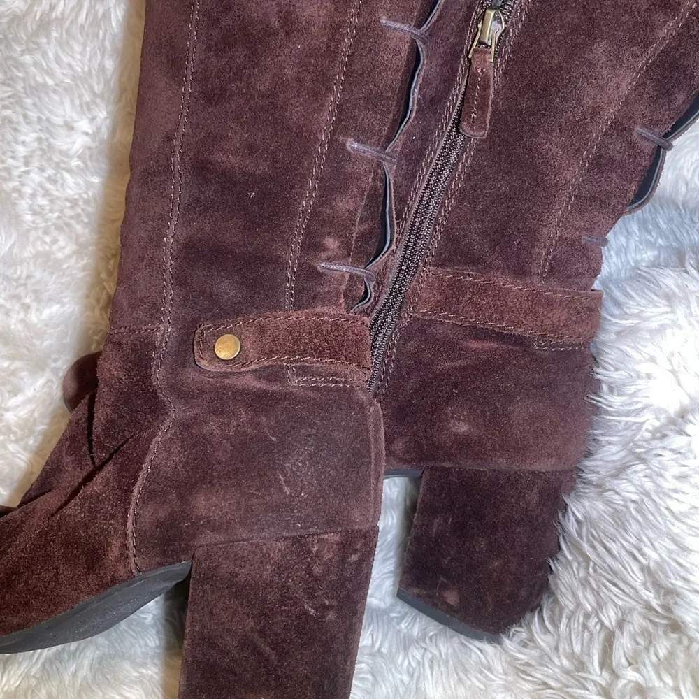 Franco sarto women’s Brown Suede Knee-High Boots size 10